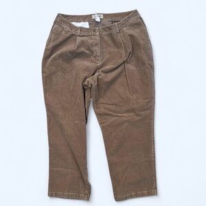 L.L. Bean Size 16 Corduroy Tan Curvy Straight Leg Goblinecore Gorpcore Pants
